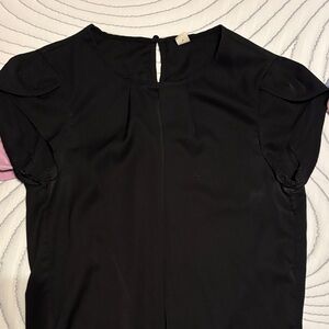 Amazon Black Women's Blouse with Pink Accents